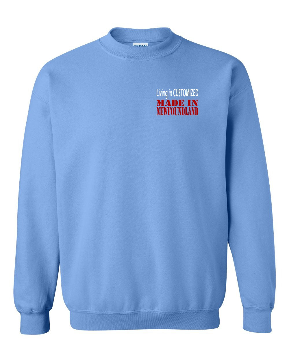 Living in Custom Made in Newfoundland Left Chest Crewneck Sweatshirt