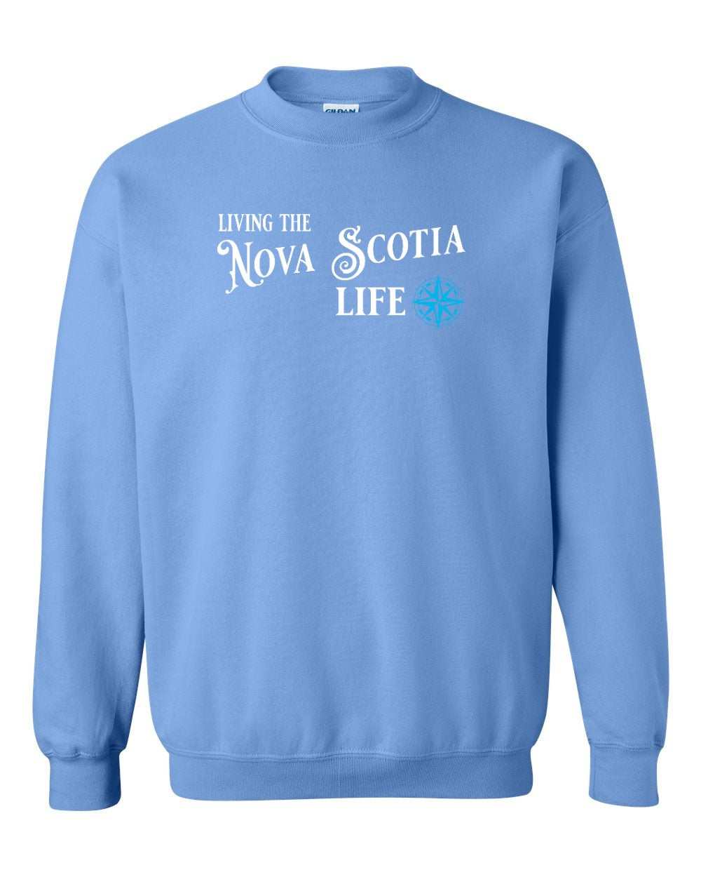 Living the Nova Scotia Life blue Full crew-neck
