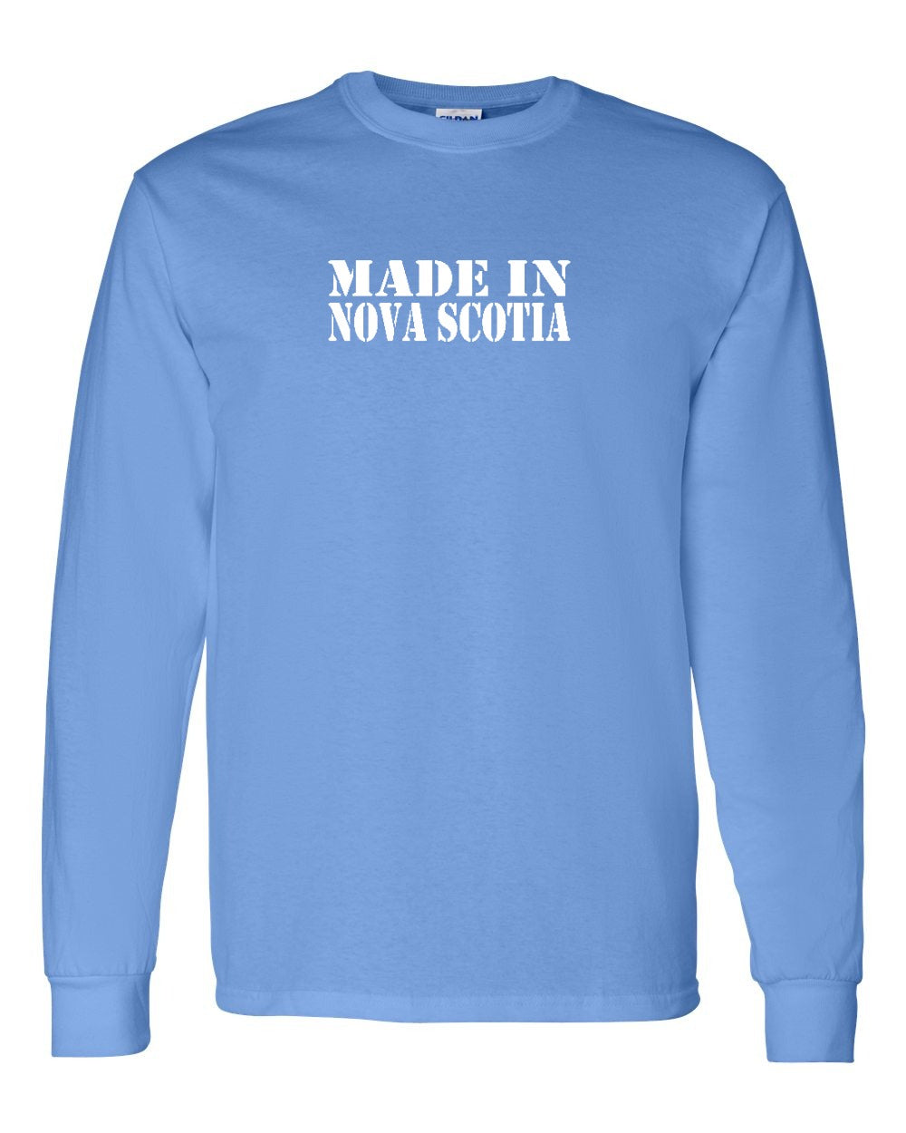 Made In Nova Scotia ( White Lettering) Full Long Sleeve Tee