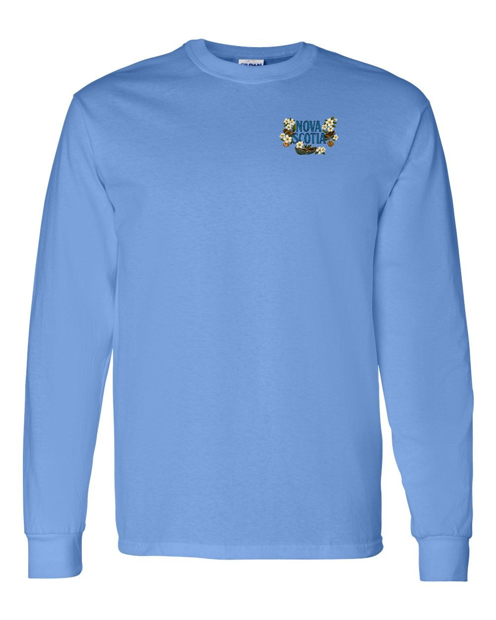Nova Scotia Flowers Left Chest Long Sleeve Tee