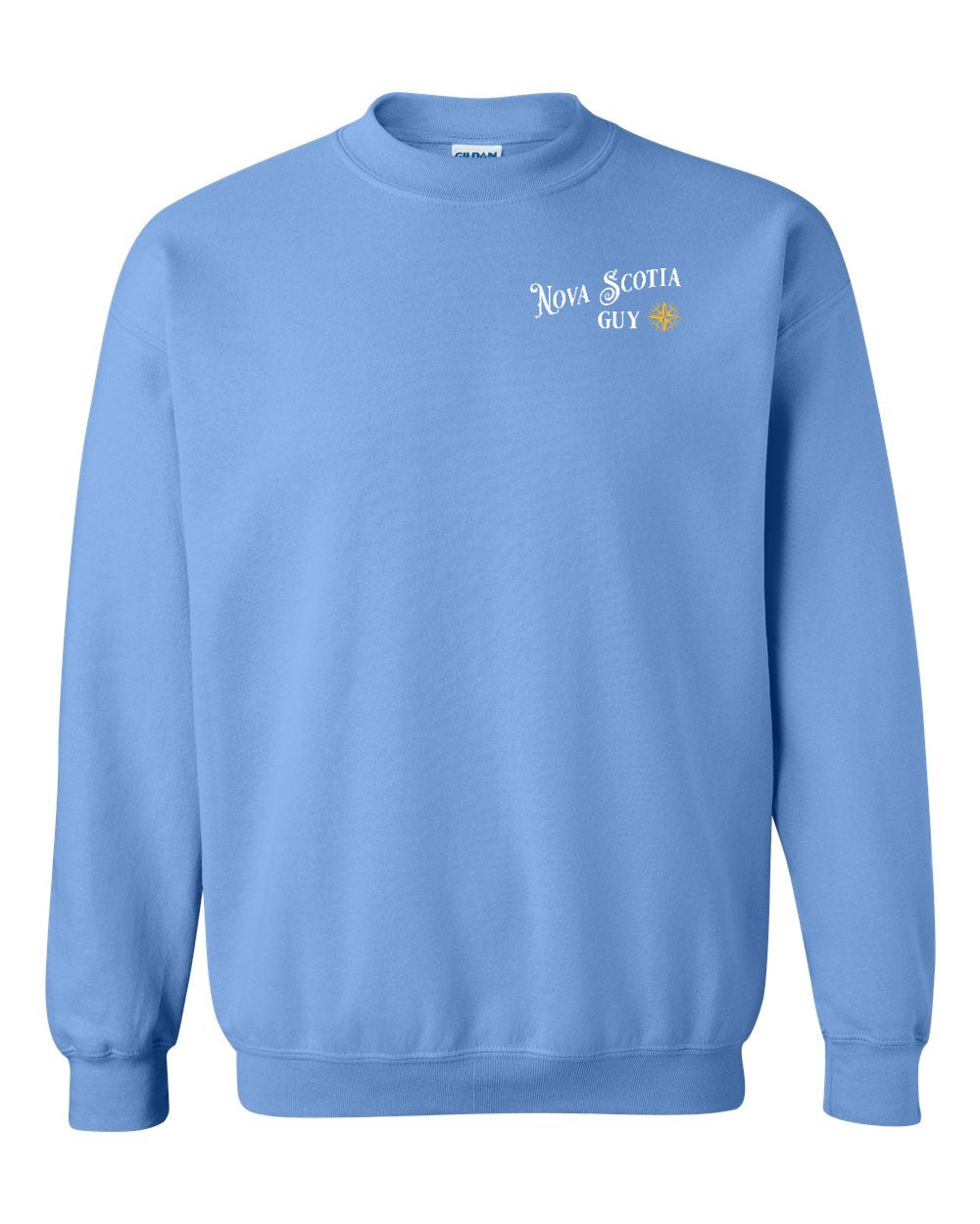 Nova Scotia Guy yellow Left Chest and Back crew-neck