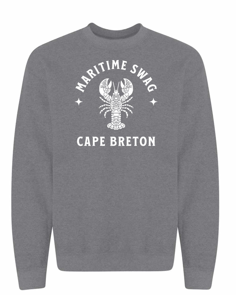 Maritime Swag Cape Breton Mandala white Lobster Full Crewneck Sweatshirt