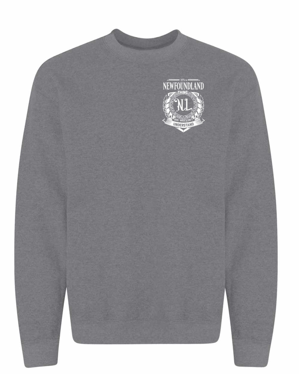 It's  A Newfoundland Thing Left Chest Crewneck Sweatshirt