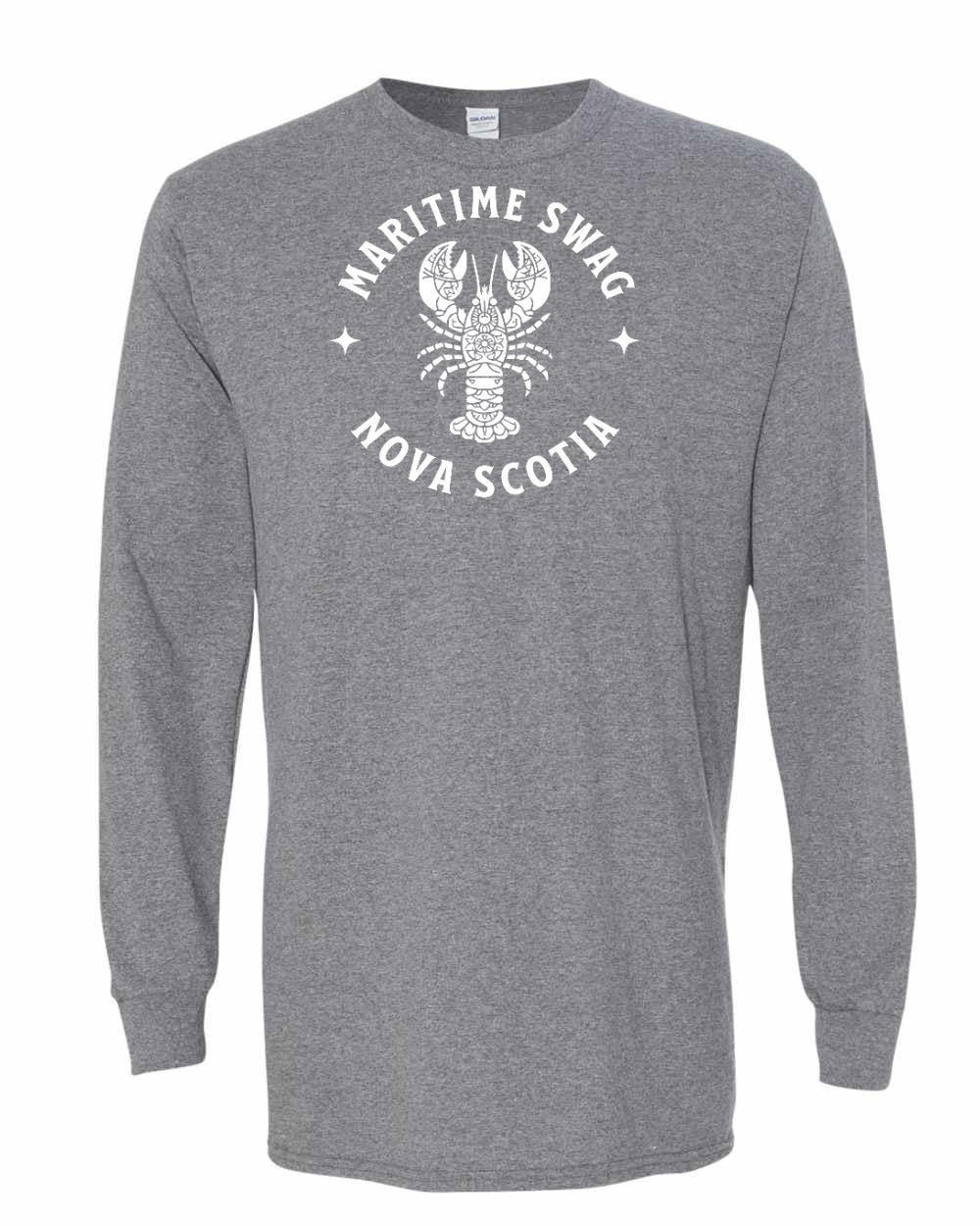 Maritime Swag Nova Scotia Mandala white Lobster Full Long Sleeve Tee