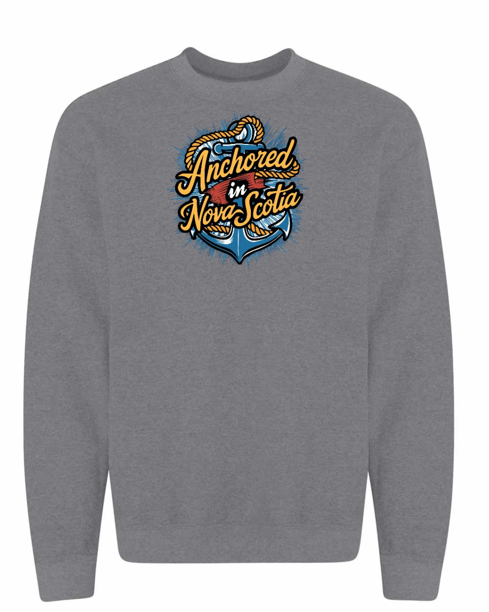 Anchored In Nova Scotia (Old Design) Full crew-neck