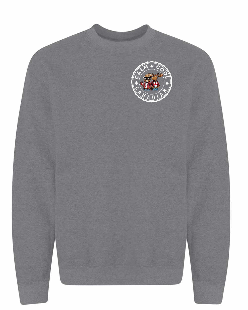 Calm Cool Moose and Beaver Left Chest Crewneck