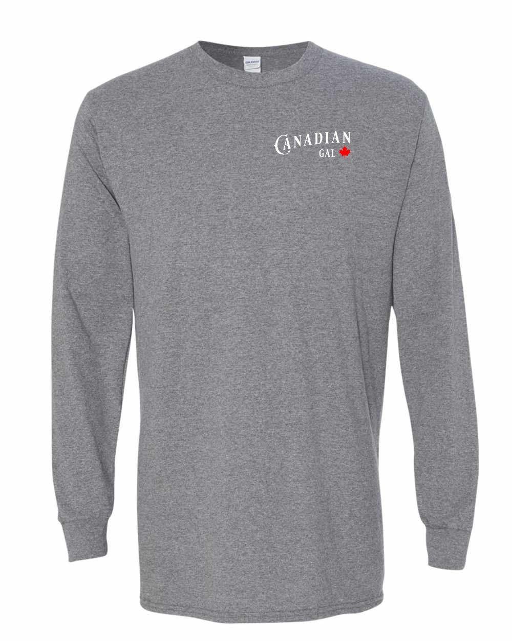 Canadian Gal Left Chest and Back Long Sleeve