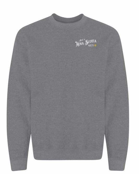 Just a Nova Scotia Guy yellow Left Chest crew-neck