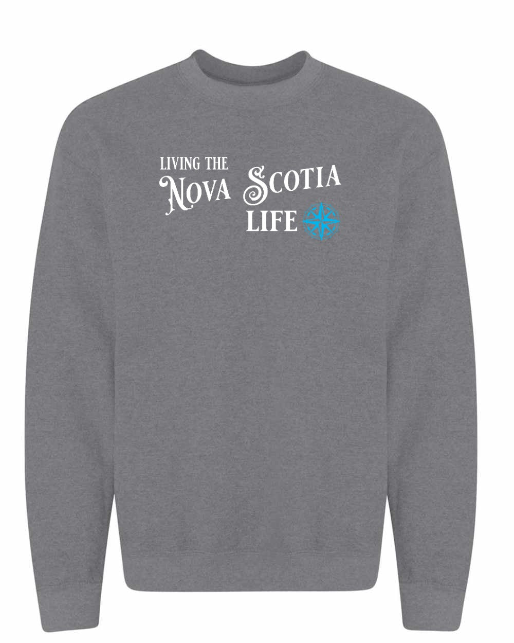 Living the Nova Scotia Life blue Full crew-neck