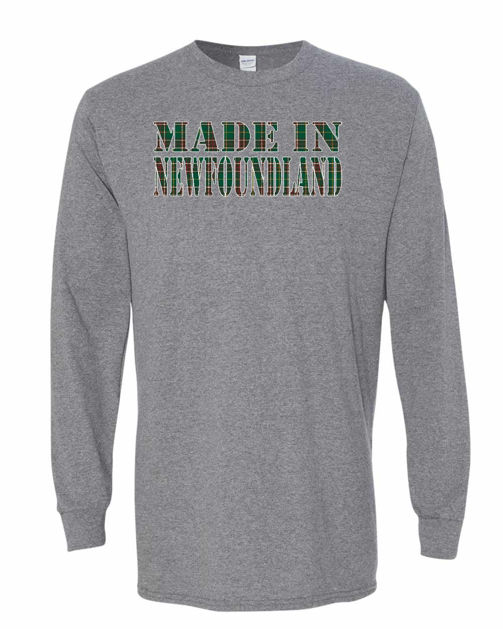 Made In Newfoundland ( Tartan Lettering) Full Long Sleeve