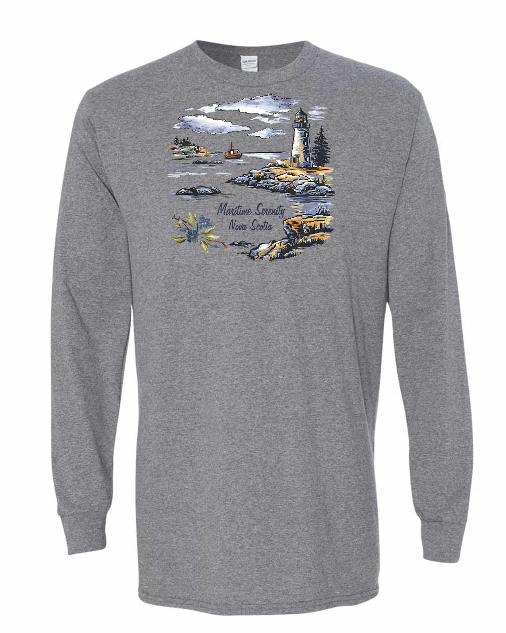 Maritime Serenity Nova Scotia Full Long Sleeve Tee