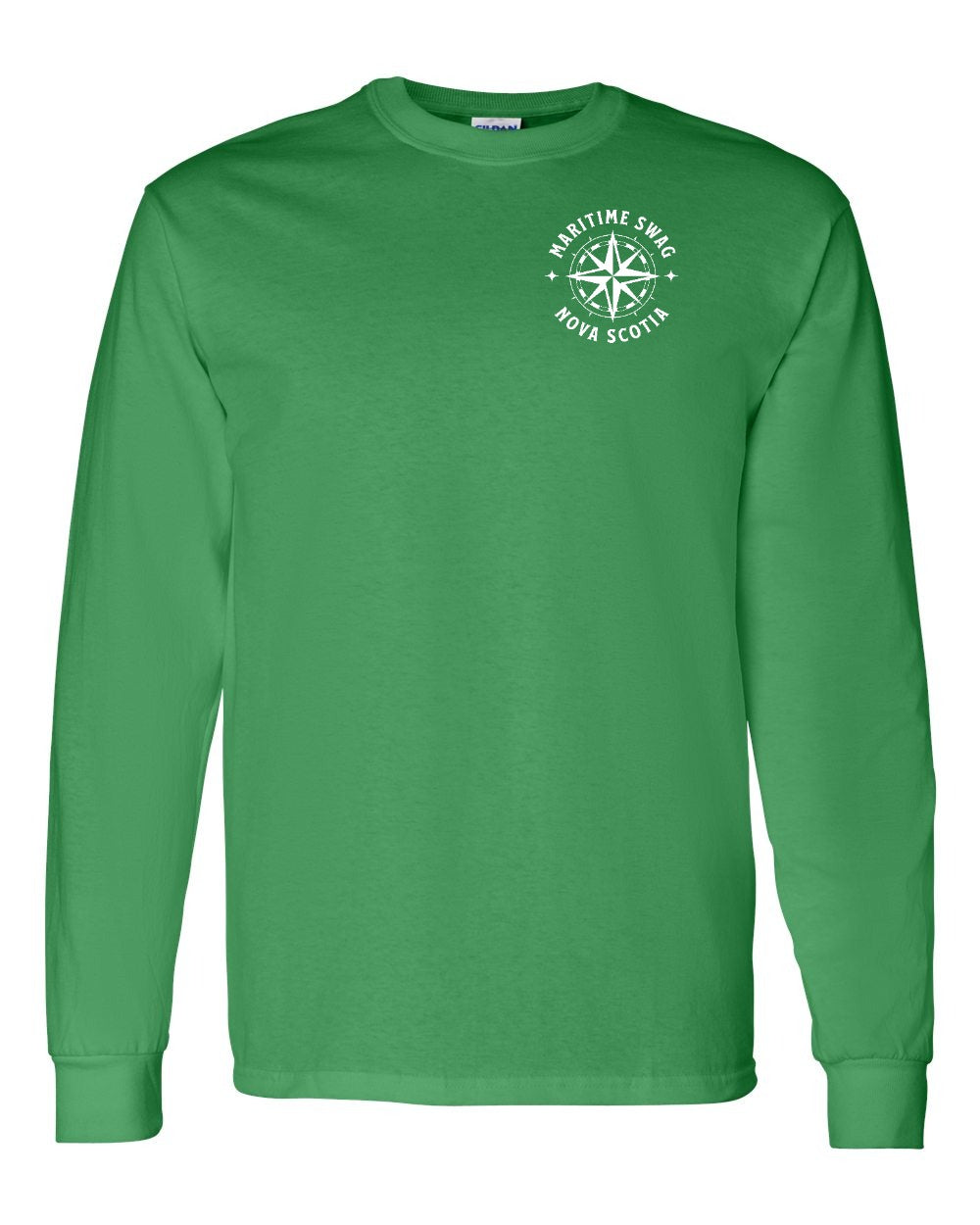 Maritime Swag Nova Scotia Compass Left Chest and Back Long Sleeve Tee