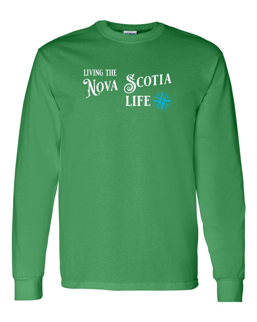 Living the Nova Scotia Life blue Full Long Sleeve Tee