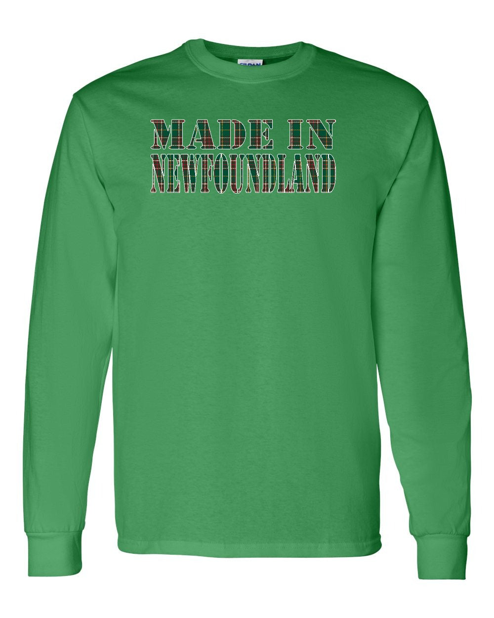 Made In Newfoundland ( Tartan Lettering) Full Long Sleeve