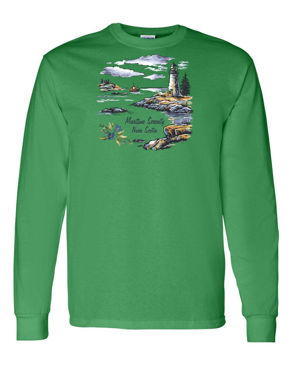 Maritime Serenity Nova Scotia Full Long Sleeve Tee
