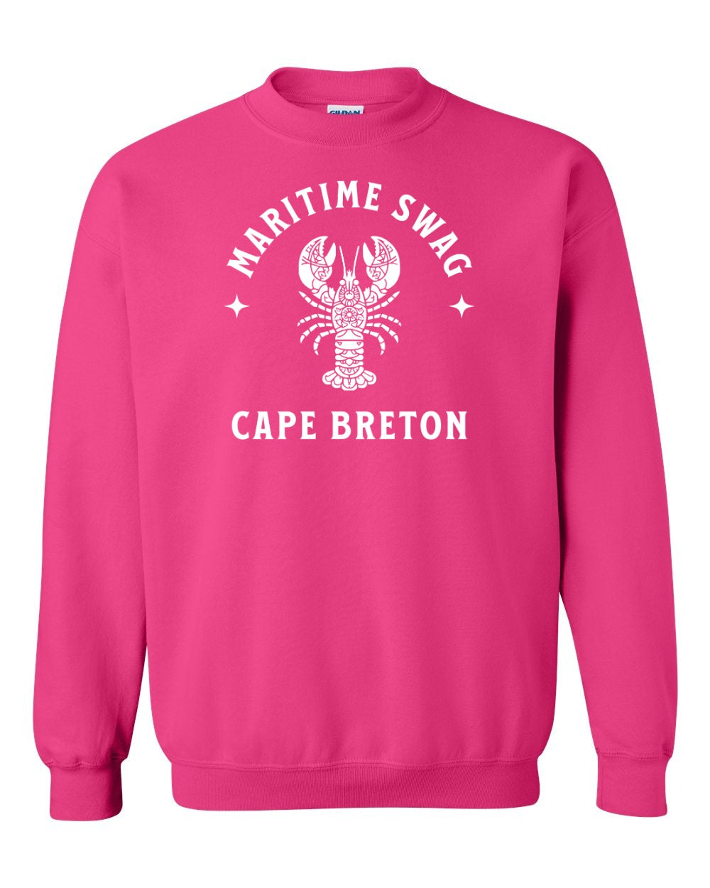 Maritime Swag Cape Breton Mandala white Lobster Full Crewneck Sweatshirt