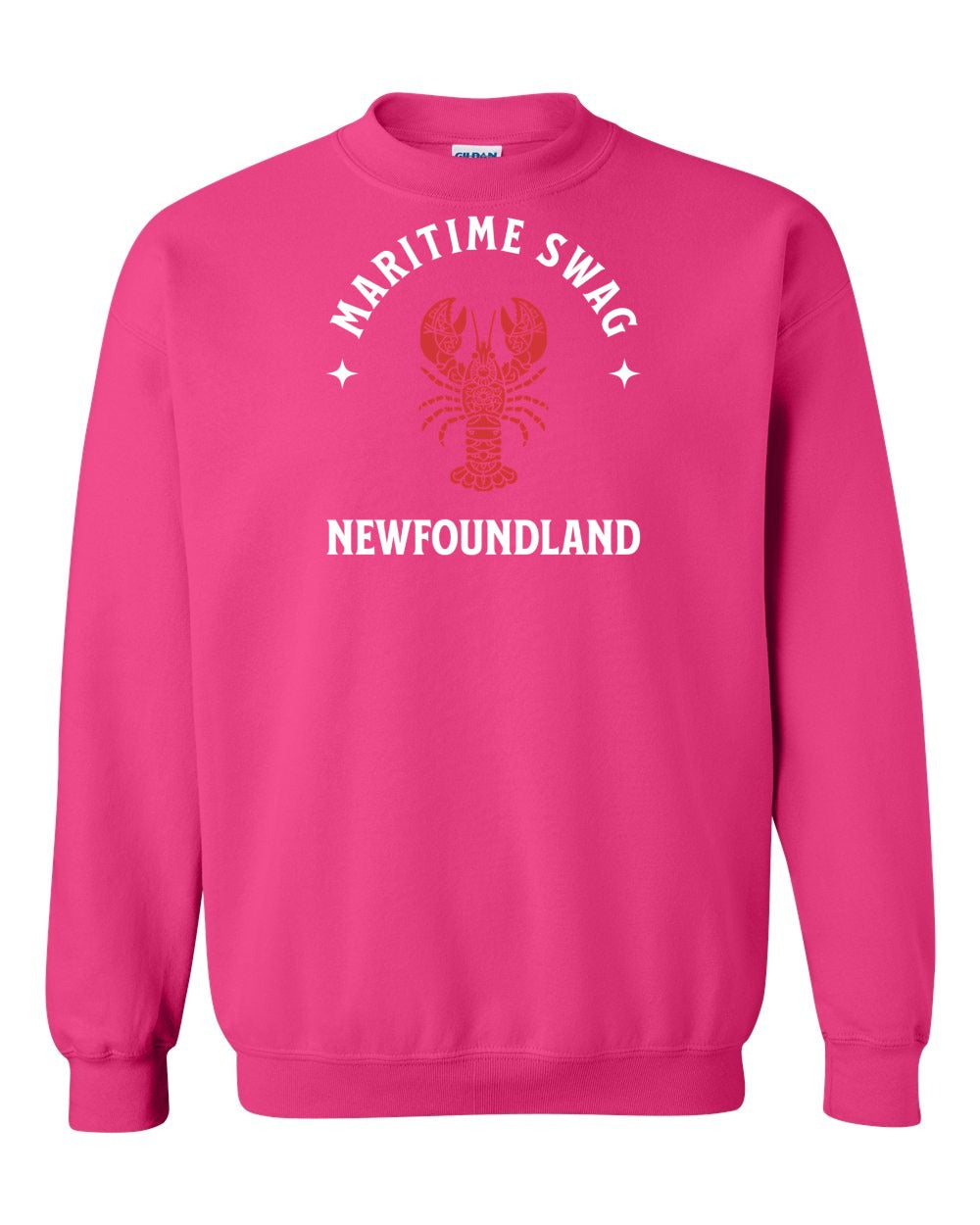 Maritime Swag Newfoundland Mandala Red Lobster Full Crewneck Sweatshirt