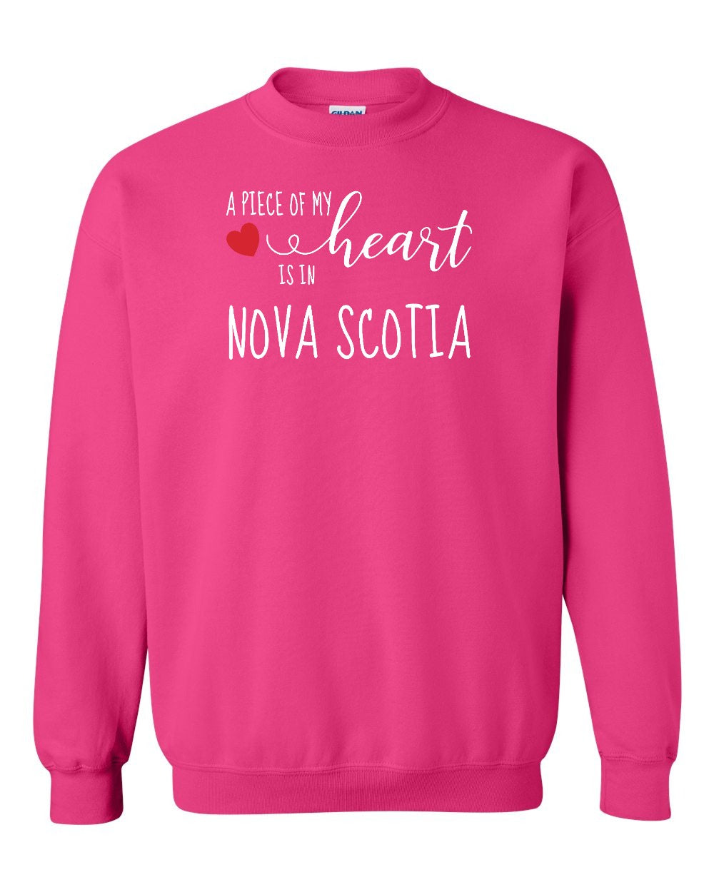 A piece of My heart in Nova Scotia (Red Heart) Full crew-neck
