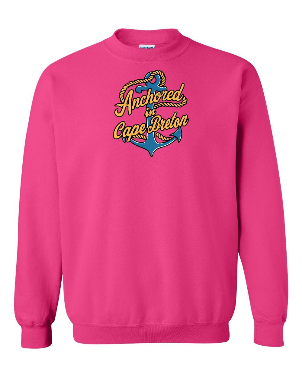 Anchored in Cape Breton (New Design) Full Crewneck Sweatshirt