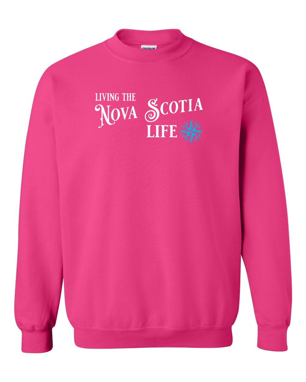 Living the Nova Scotia Life blue Full crew-neck