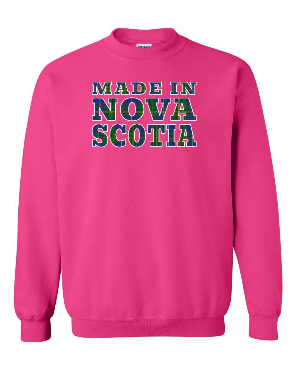 Made In Nova Scotia ( Tartan Lettering) Full crew-neck