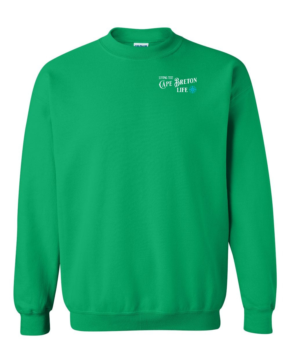 Living the Cape Breton Life blue Left Chest Crewneck Sweatshirt