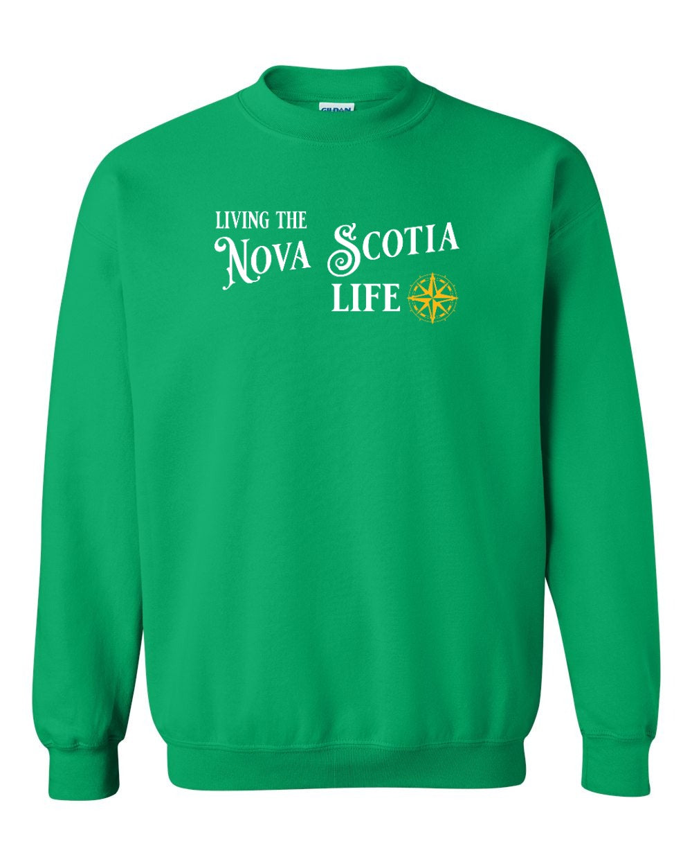 Living the Nova Scotia Life yellow Full crew-neck