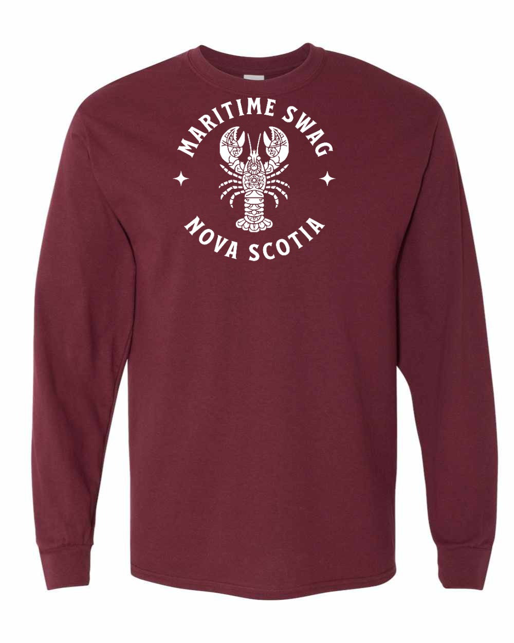 Maritime Swag Nova Scotia Mandala white Lobster Full Long Sleeve Tee