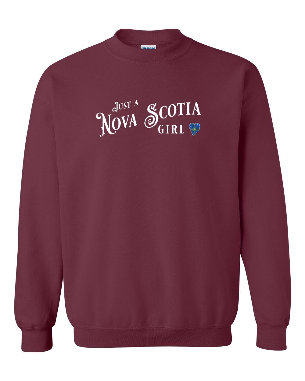 Just a Nova Scotia Girl Tartan Full crew-neck