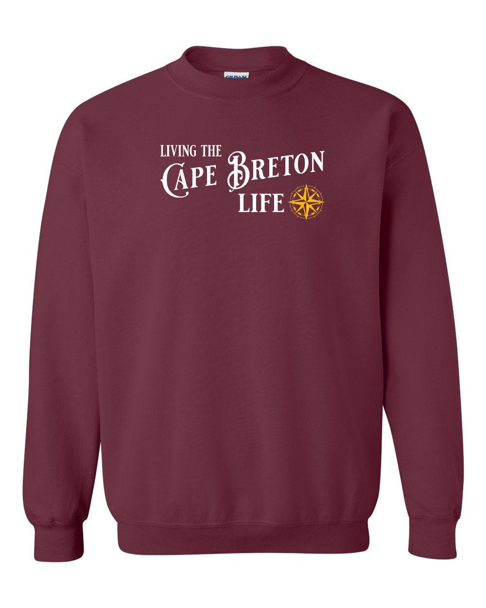 Living the Cape Breton Life yellow Full Crewneck Sweatshirt