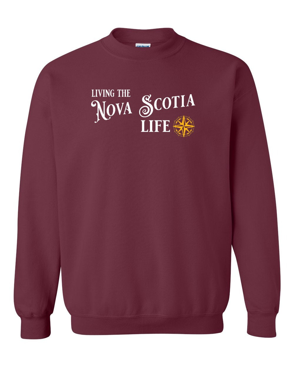 Living the Nova Scotia Life yellow Full crew-neck