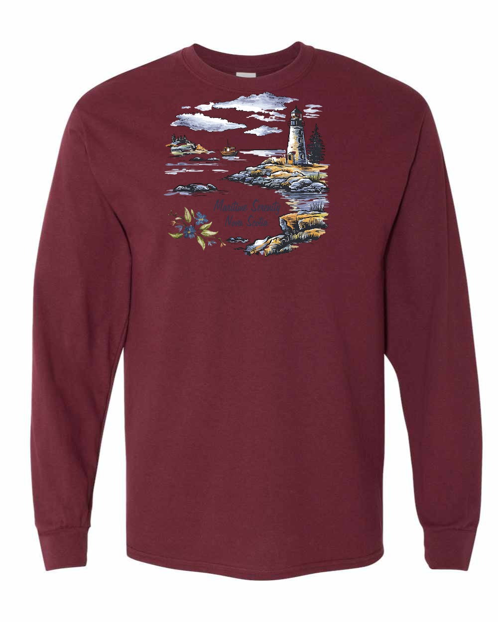 Maritime Serenity Nova Scotia Full Long Sleeve Tee