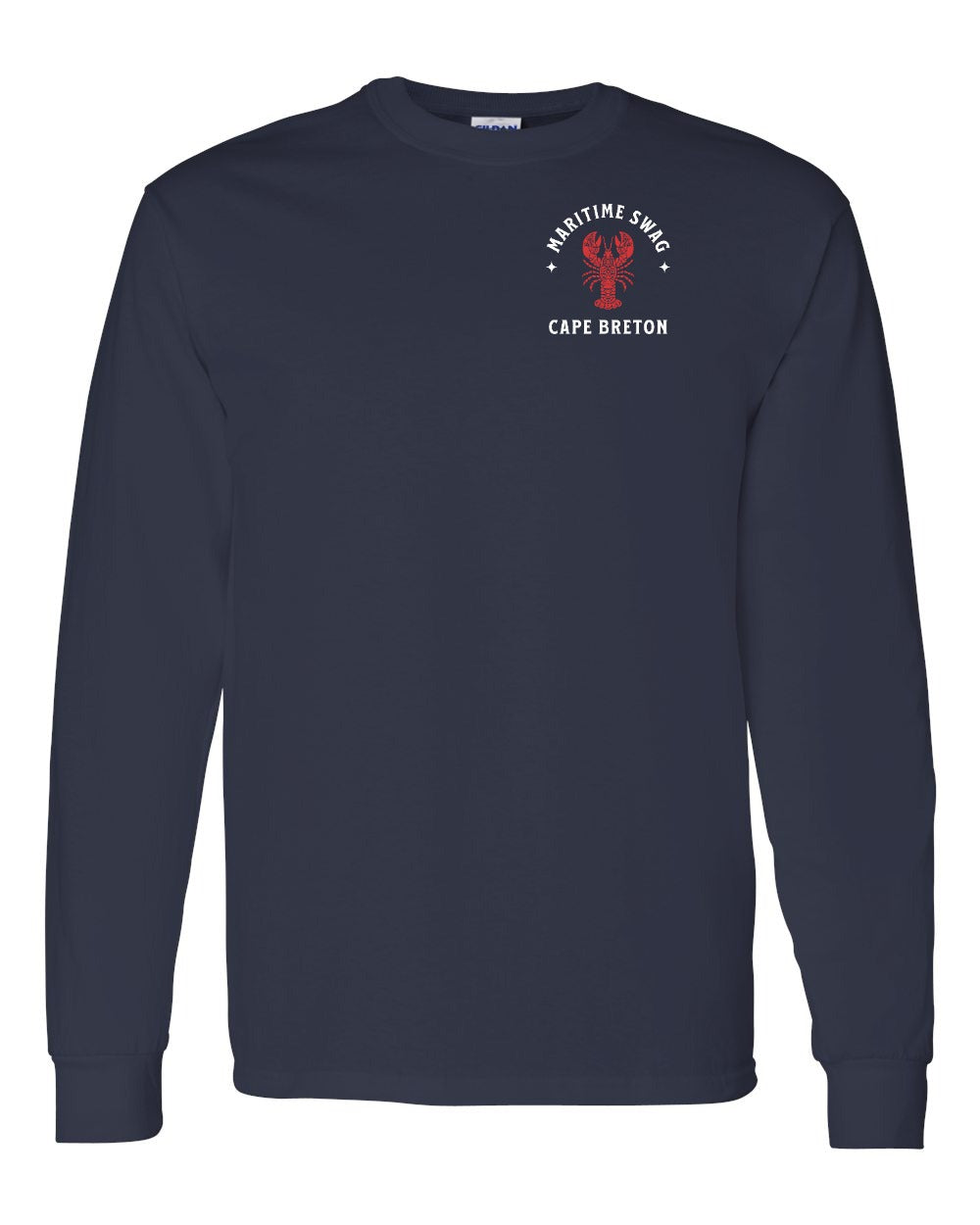 Maritime Swag Cape Breton Mandala Red Lobster Left Chest Long Sleeve Tee