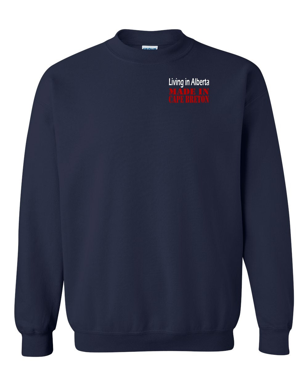Living Alberta Made in Cape Breton Left Chest and Back Crewneck Sweatshirt