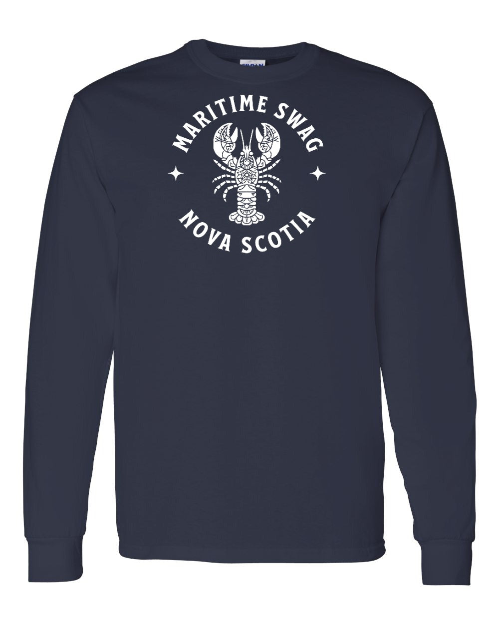 Maritime Swag Nova Scotia Mandala white Lobster Full Long Sleeve Tee