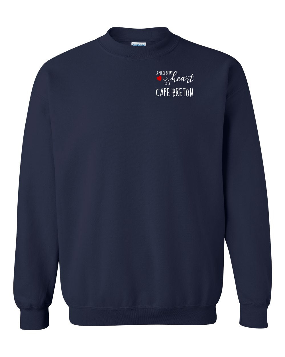 A piece of My heart in Cape Breton (Red Heart) Left Chest Crewneck Sweatshirt