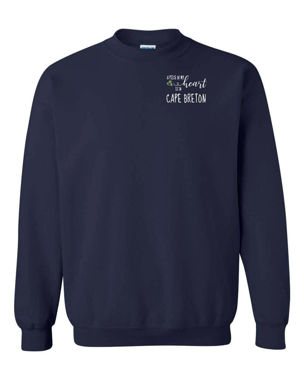 A piece of My heart in Cape Breton (Tartan Heart) Left Chest and Back Crewneck Sweatshirt