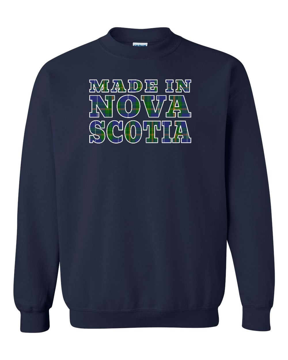 Made In Nova Scotia ( Tartan Lettering) Full crew-neck
