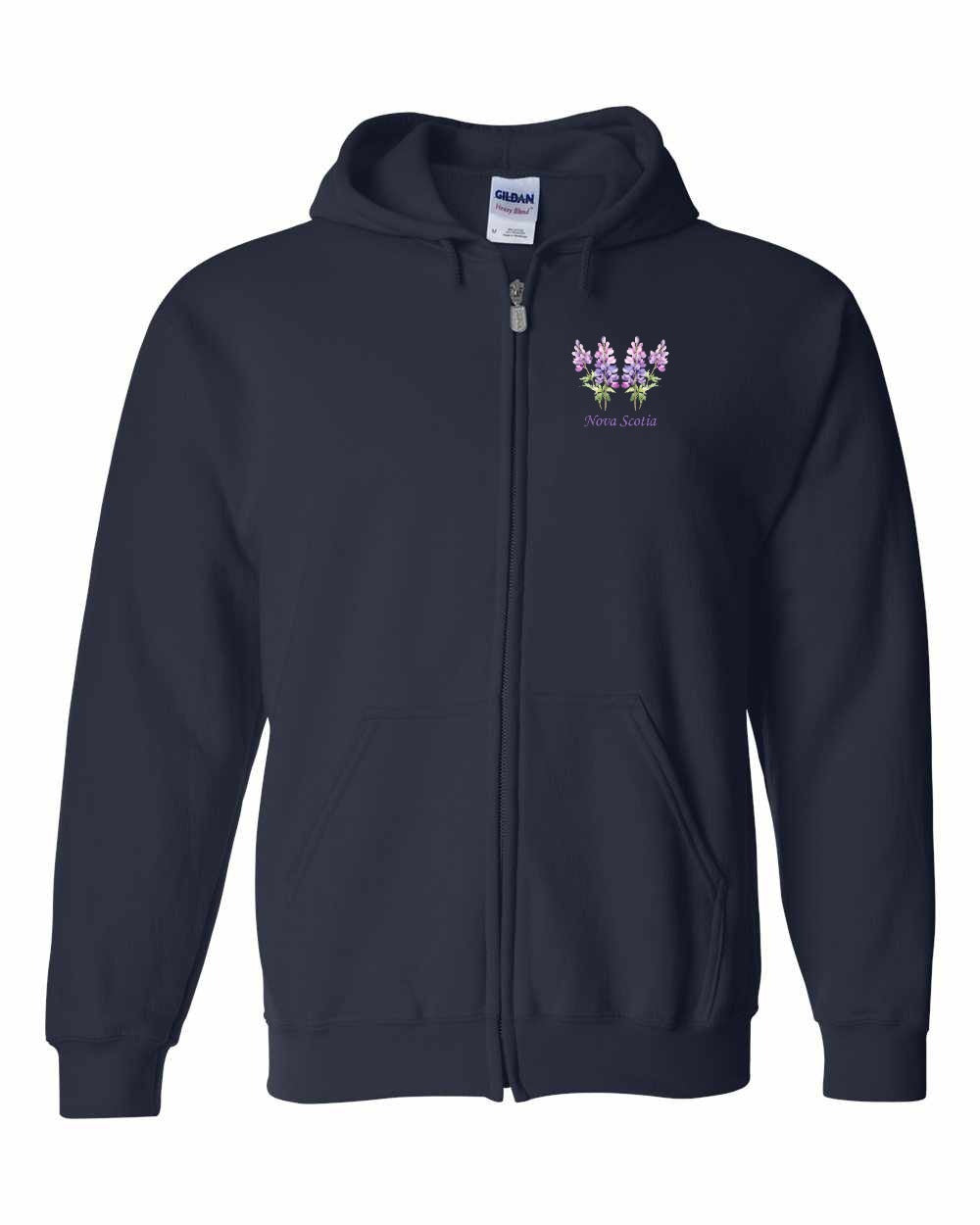 Nova Scotia Lupins Left Chest and Back zip-hoodie