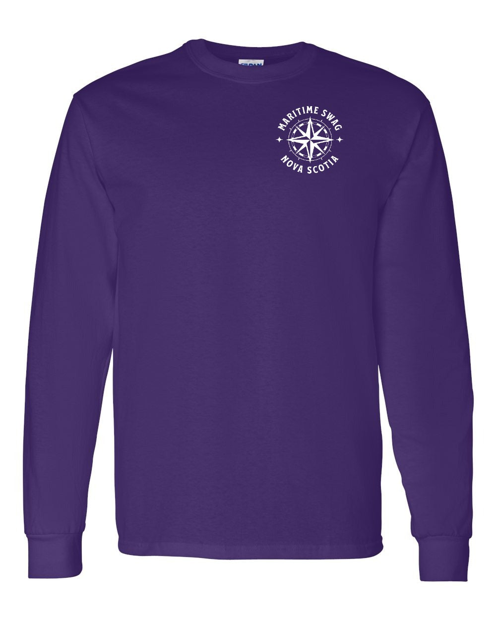Maritime Swag Nova Scotia Compass Left Chest Long Sleeve Tee
