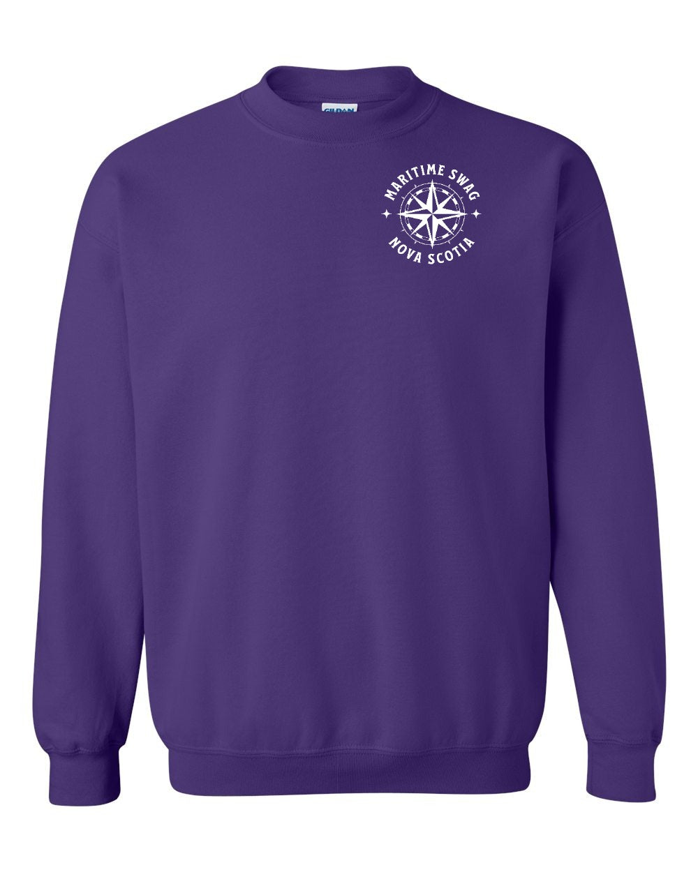 Maritime Swag Nova Scotia Compass Left Chest and Back crew-neck