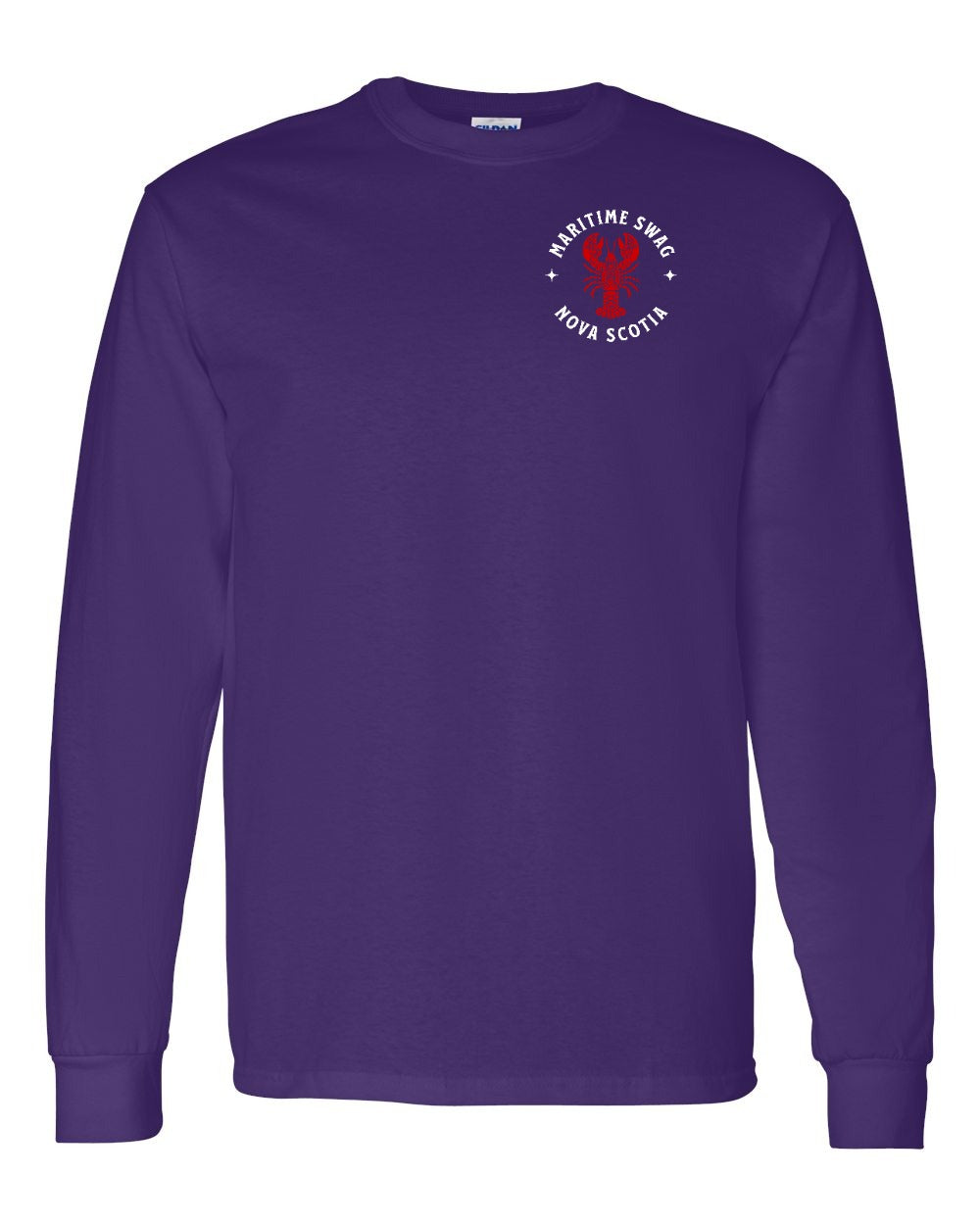 Maritime Swag Nova Scotia Mandala Red Lobster Left Chest Long Sleeve Tee