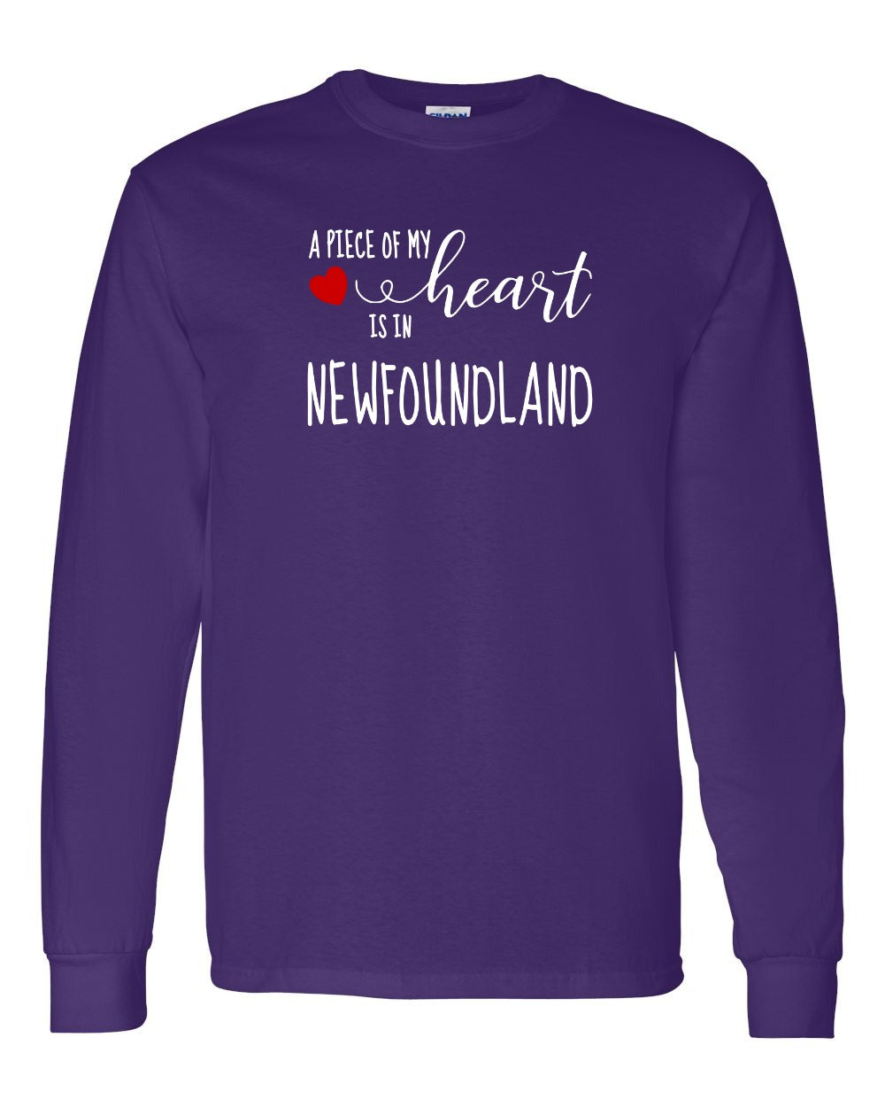 A piece of My heart in Newfoundland (Red Heart) Full Long Sleeve