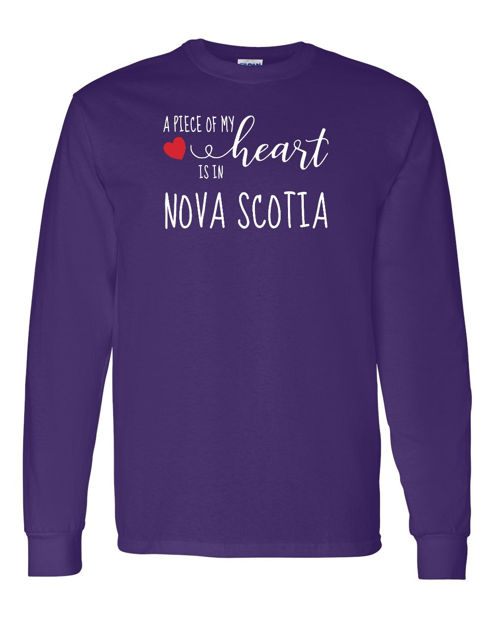 A piece of My heart in Nova Scotia (Red Heart) Full Long Sleeve Tee