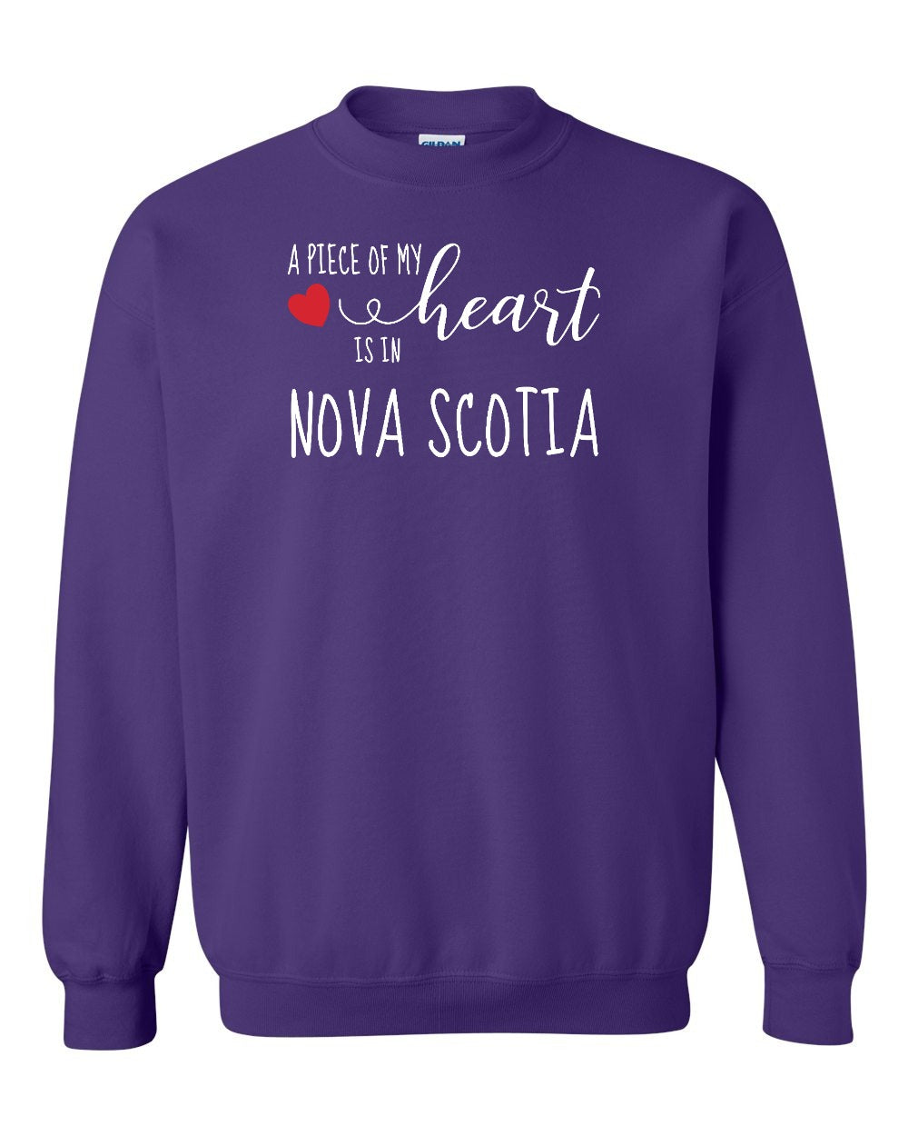 A piece of My heart in Nova Scotia (Red Heart) Full crew-neck