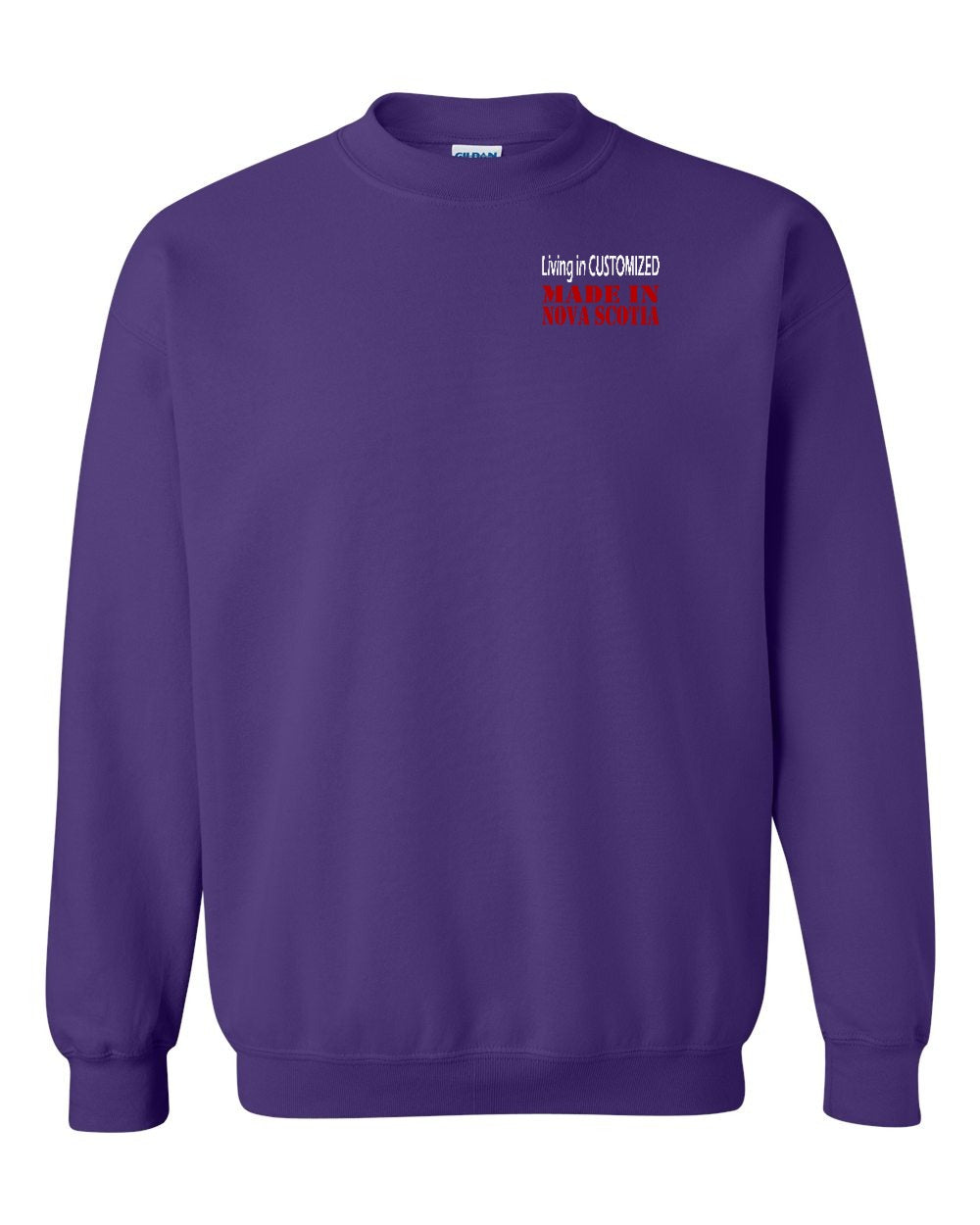Living in Custom Made in Nova Scotia Left Chest crew-neck