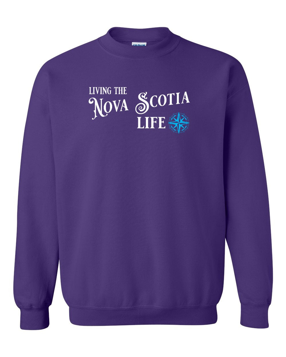 Living the Nova Scotia Life blue Full crew-neck