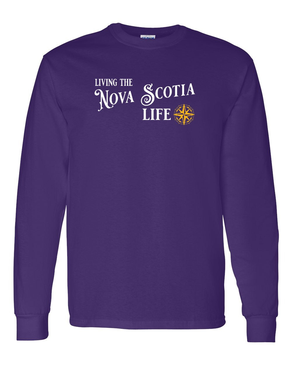 Living the Nova Scotia Life yellow Full Long Sleeve Tee