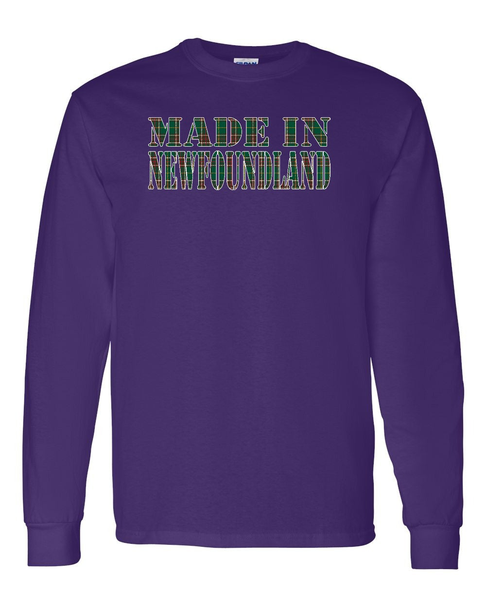 Made In Newfoundland ( Tartan Lettering) Full Long Sleeve
