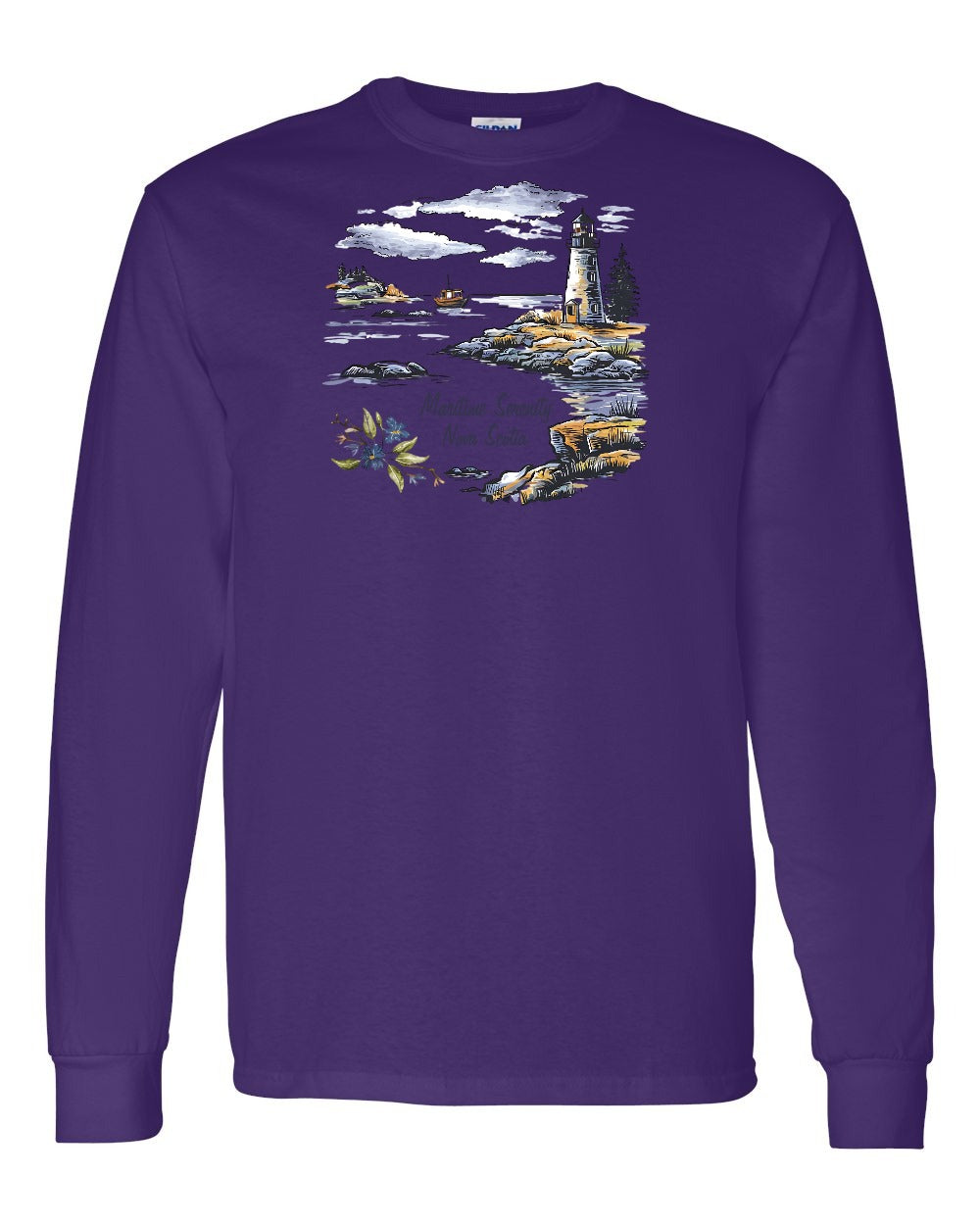 Maritime Serenity Nova Scotia Full Long Sleeve Tee